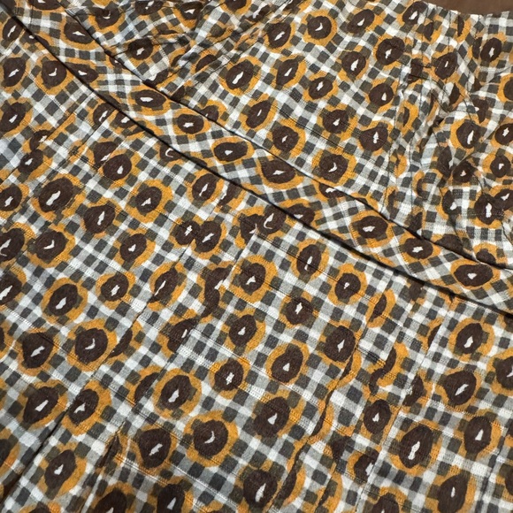 TOCCA Vintage Dress A Line Mini Brown Gold Cap Sleeves Womens 2 - Picture 2 of 5